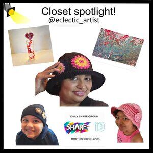 Check out @eclectic_artist Closet for Hand Crafted Crochet and Upcycled Items